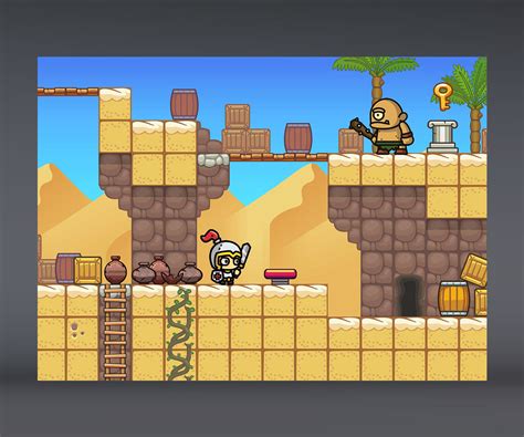 Desert Platformer Level Tileset Game Art Partners