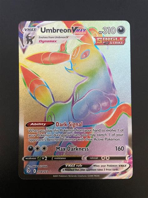 Pokemon Tcg Umbreon Vmax Hyper Rare Sword Shield