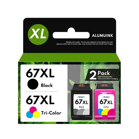 67xl Ink Cartridge 2 Pack Replacement For HP Deskjet 2742e 2752e 2755e