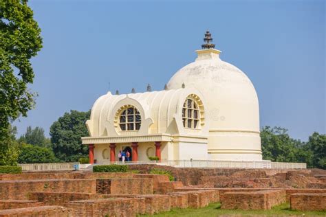 Parinirvana Stupa And Temple Kushinagar India Stock Photo Image Of