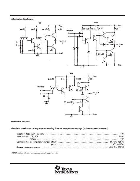 Sn Ls N Datasheet Pages Ti Quadruple Input Positive And Gates