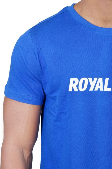 Royaleway Bio Wash Cotton Round Neck T Shirt Royal Blue Men Rwm2033 At