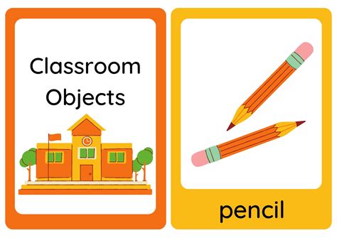 15 Printable Interactive Flashcards Classroom Object Learning Etsy