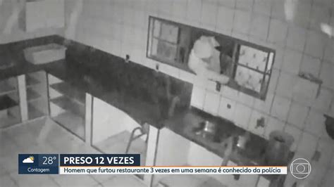 Homem é preso duas vezes em uma semana depois de furtar restaurante