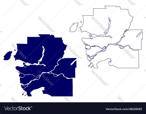 Metro vancouver regional district canada british Vector Image