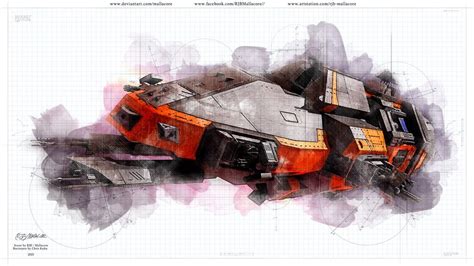 Expanse Rocinante Sketch Style 2021 By Mallacore On Deviantart