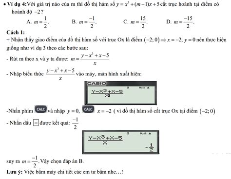 12 d2 Tìm m để đồ thị hàm số đi qua điểm cắt trục hoành tại hoành độ