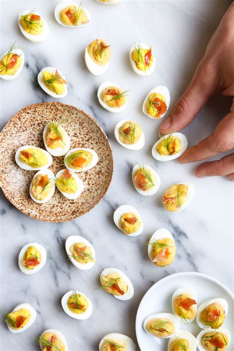 Deviled Quail Eggs With Dill Crispy Prosciutto Probably This