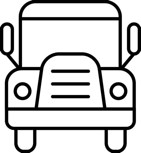 school bus Outline vector illustration icon 36233762 Vector Art at Vecteezy