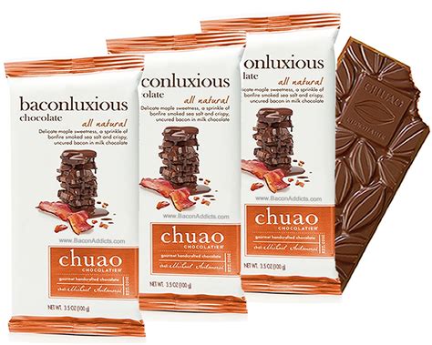 Chuao Baconluxious Maple Bacon Milk Chocolate Bar 3 Pack