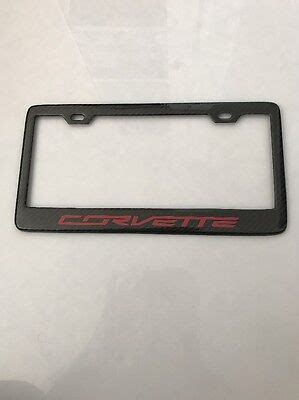 Handmade Carbon Fiber C C Z Z Corvette License Plate Frame C Z