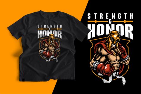 T Shirt Design Strength Honor Gráfico Por Cithu09 · Creative Fabrica