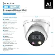 Buy Amcrest UltraHD 4K 8MP AI Outdoor Security Turret POE IP Camera