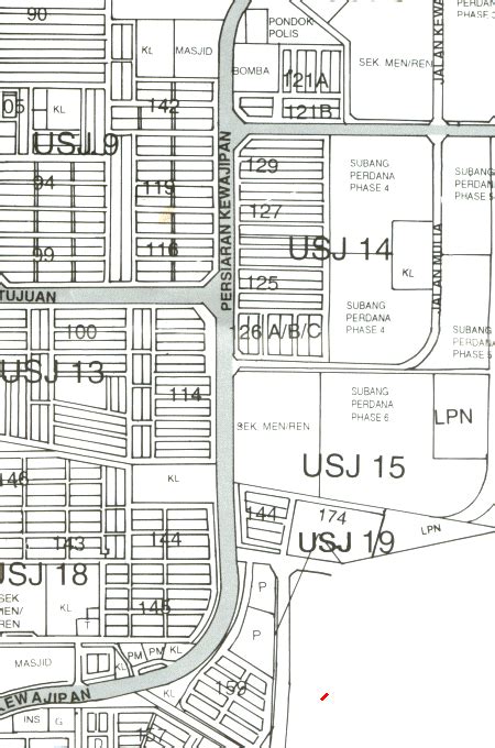 Map of UEP Subang Jaya