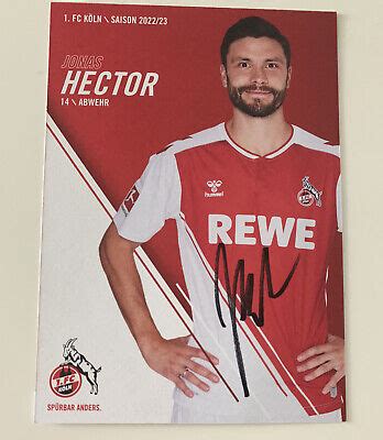 AUTOGRAMMKARTE JONAS HECTOR 1 FC Köln 2022 2023 22 23 DFB RAR EUR 1 50