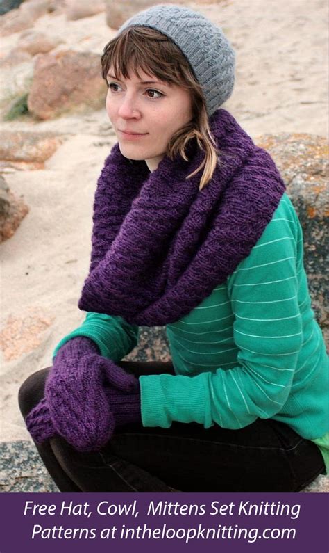 Hat Cowl Mittens Set Knitting Patterns In The Loop Knitting