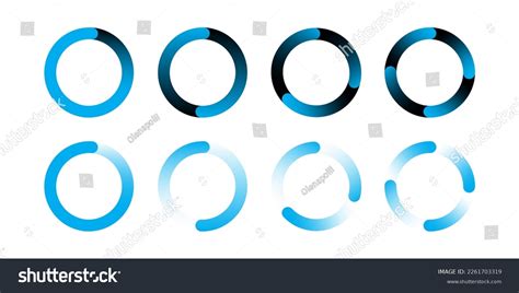 Blue Circles White Background Bright Modern Stock Vector Royalty Free