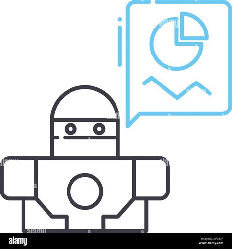 Ai Data Prediction Line Icon Outline Symbol Vector Illustration