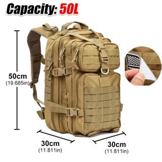 L Large Capacity Men Army Military Tactical Backpack P So