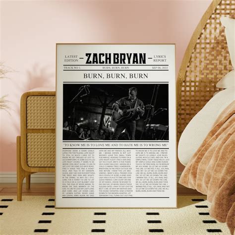 Zach Bryan Poster Etsy