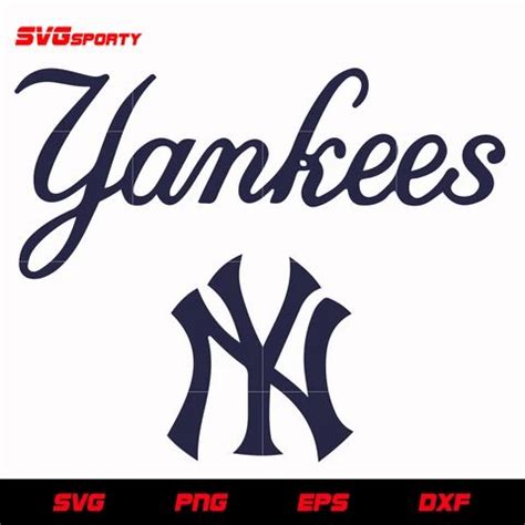 New York Yankees Text Logo svg, mlb svg, eps, dxf, png, digital file ...