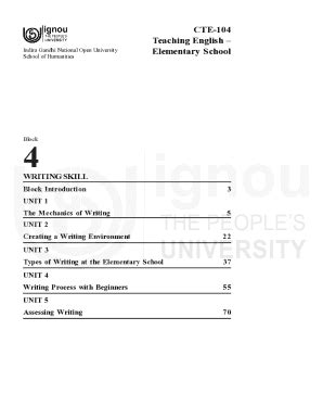 Fillable Online Egyankosh Ac Block Reading And Writing Skill Fax