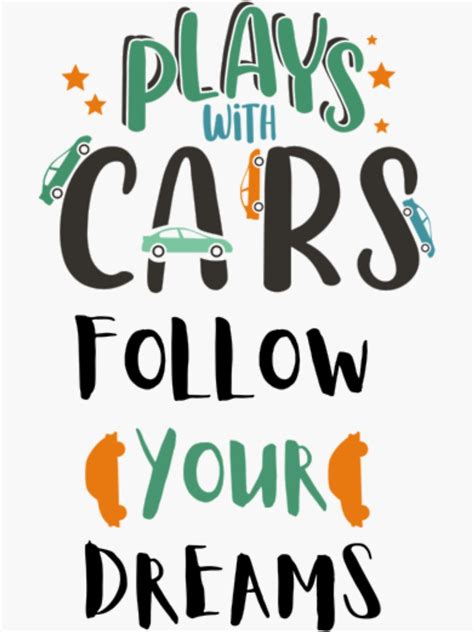 Play With Cars Sticker For Sale By Fati Butterfly Redbubble