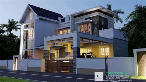 Sq Ft Bhk Contemporary Style Two Storey House And Free Plan