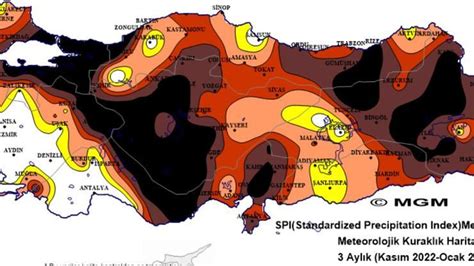 Meteoroloji Kuraklık Haritası 2023 İstanbul kuraklık durumu nedir