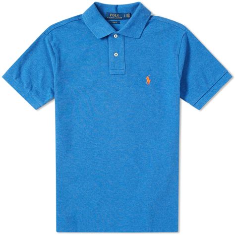 Polo Ralph Lauren Slim Fit Polo Dockside Blue Heather End