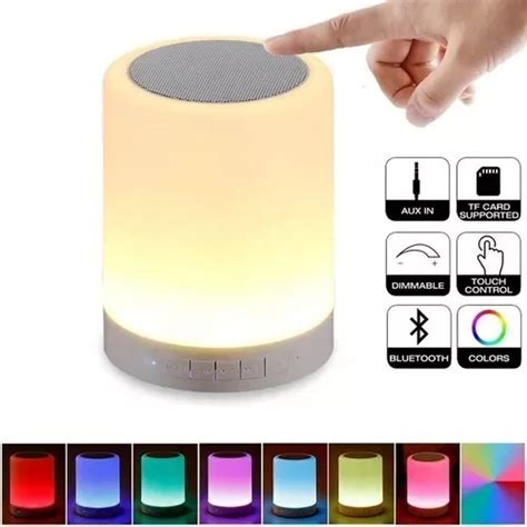 Bocina Bluetooth Y L Mpara De Mesa Led Recargable Touch Mercadolibre