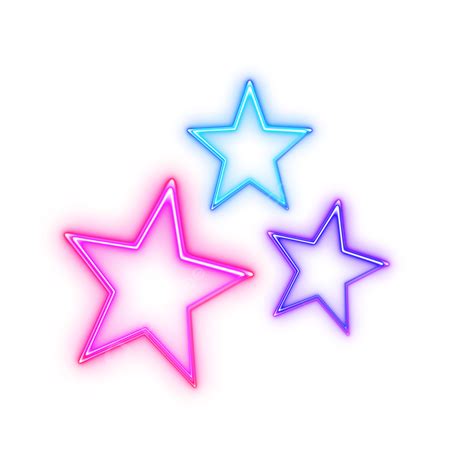 Estrella De Ne N Elemento De Borde De Estrella De Color Png Dibujos