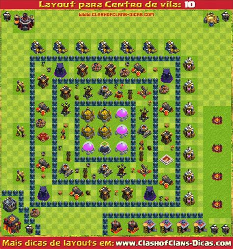 Layouts De Centro De Vila 10 Para Clash Of Clans Clash Of Clans Dicas