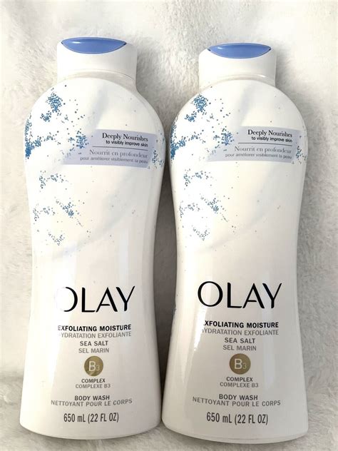 Olay Exfoliating Moisture Body Wash With Sea Salt B3 Complex 22 Fl Oz