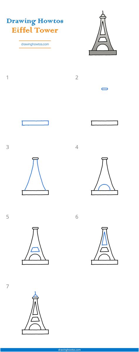 How To Draw Eiffel Tower Step By Step Easy Drawing Guides Drawing Howtos