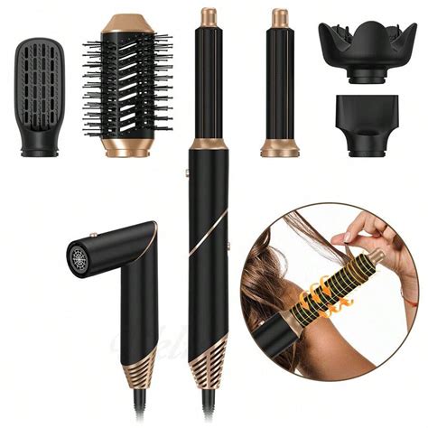 In Foldable Hot Air Styler Multifunctional Electric Hair Dryer With Interchangeable Heads