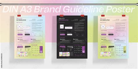 A3 Brand Guideline Poster DIN A3 Branding Guideline Poster Brand