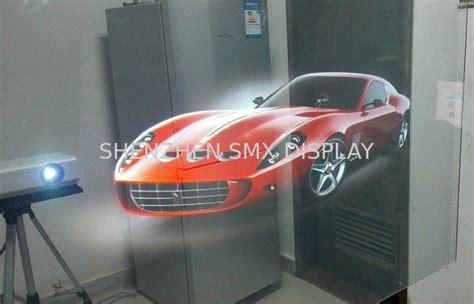 3d Holographic Rear Projection Film Adhesive Self Glass 170° View Angle