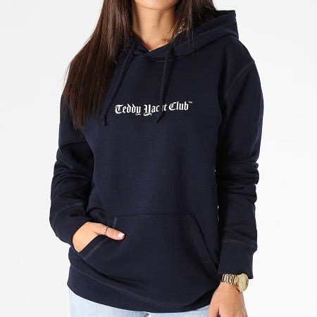 Teddy Yacht Club Sweat Capuche Femme Art Series Blue Bleu Marine