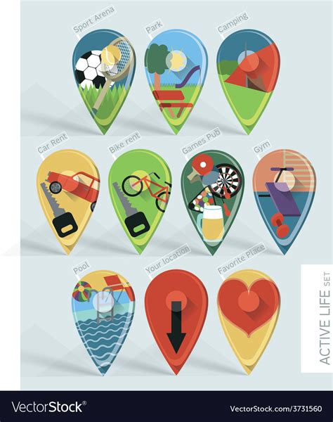 Travel map pins Royalty Free Vector Image - VectorStock