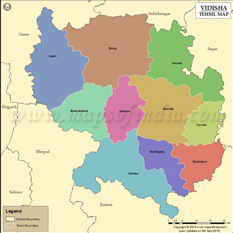 Vidisha Tehsil Map Vidisha Tehsil List