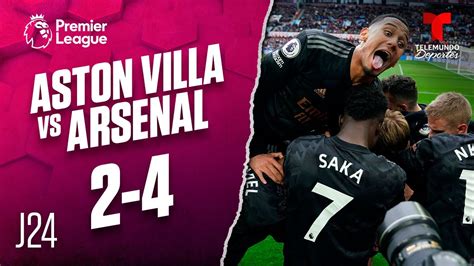 Highlights And Goals Aston Villa Vs Arsenal 2 4 Premier League