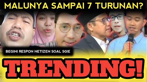 TRENDINGRESPON MENOHOK NETIZEN SOAL SGIEGIBRAN MALUNYA SAMPAI 7