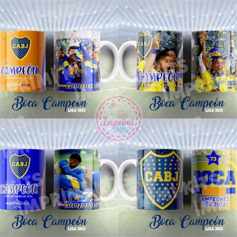 Plantillas Tazas Boca Campe N De La Liga Futbol Sublimar