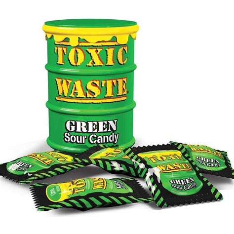 Toxic Waste Green Ultra Sour Candy Drum 48g Korat Chef