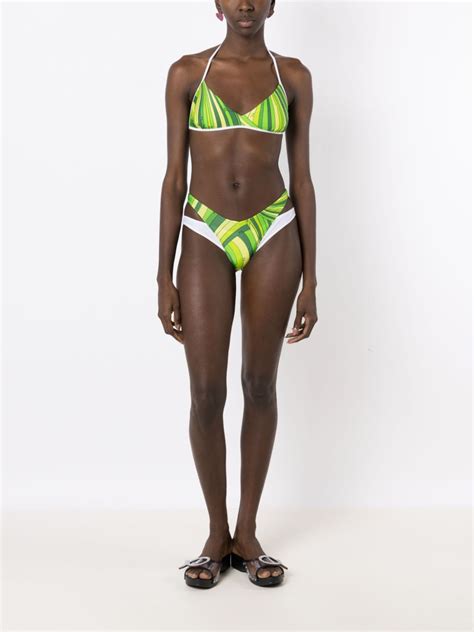 Pucci Iride Print Bikini Top Farfetch