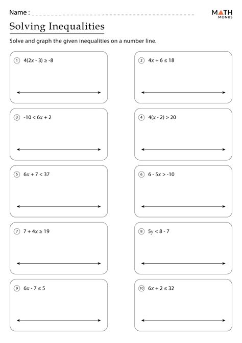 Solving Inequalities By Graphing Worksheet