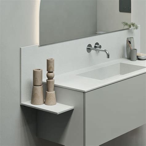 Mensola Interlude Rexa Design Contemporaneo In Corian Da Bagno