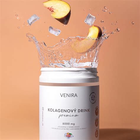 Venira PREMIUM kolagenový drink ledový broskvový čaj Venira cz