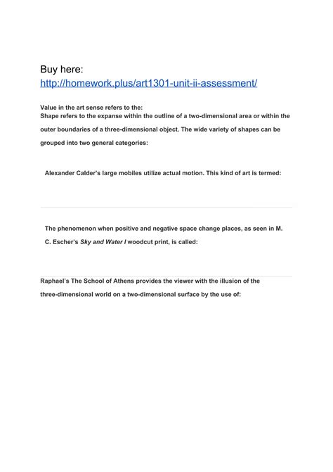 Art Unit Ii Assessment Pdf